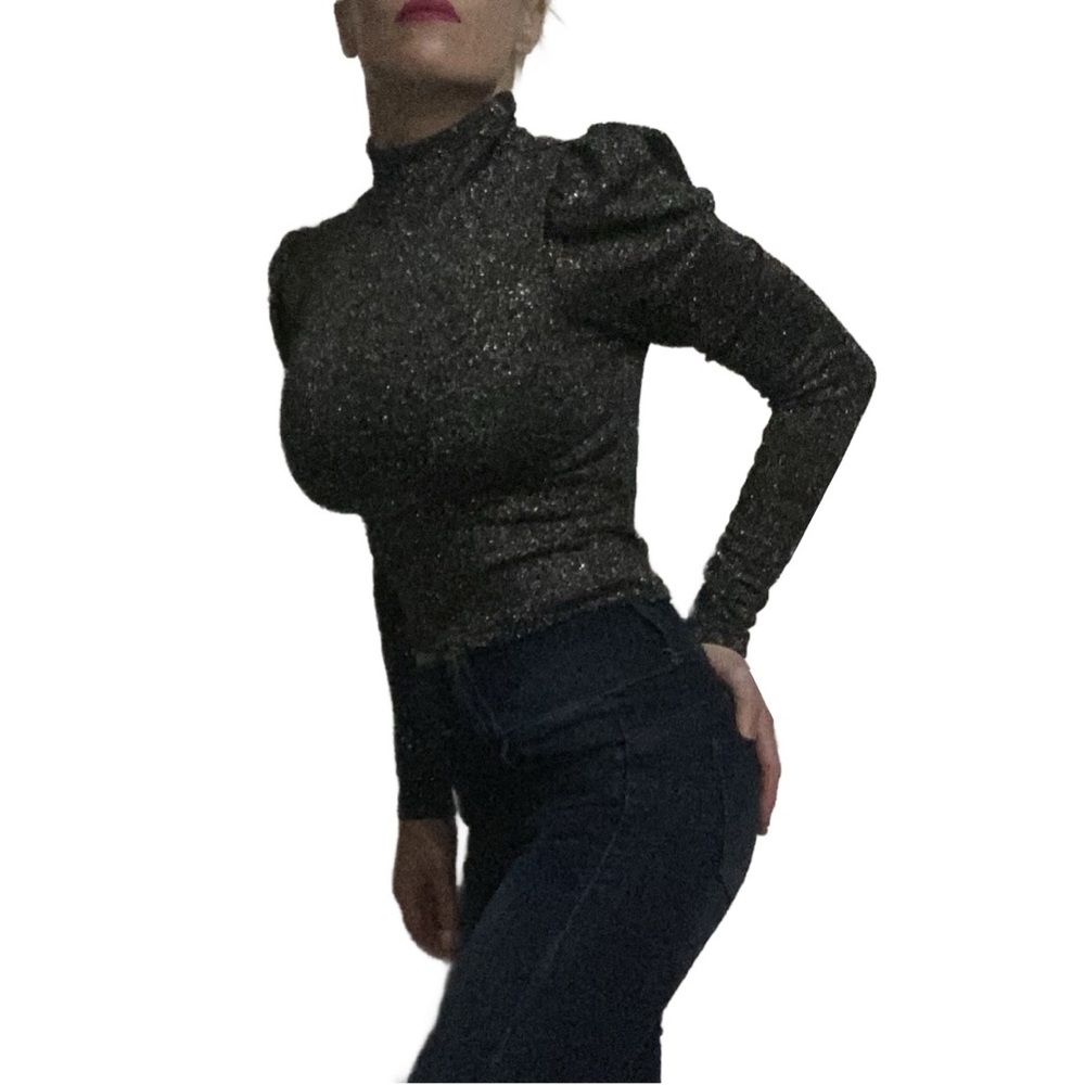 H&M puff sleeve turtleneck